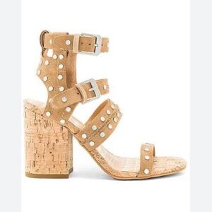 Dolce Vita Effie Heeled Sandal in Tan Suede